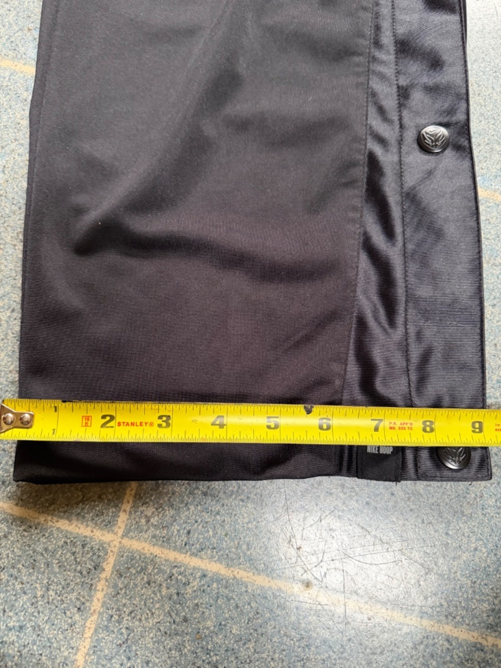 NIKE Black Tear Away Basketball Pants - "RESPECT" Model - Y2K Era - Picture 7 of 16